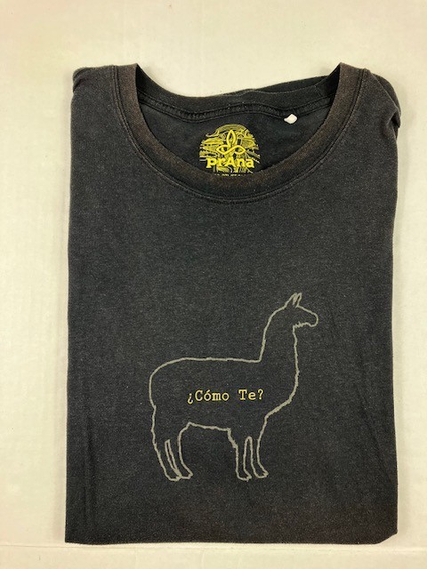 Prana T-Shirt Men’s 2XL XXL Llama Como Te? Outdoor Flaw Dark Gray Crewneck