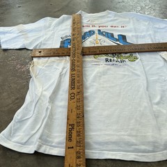 Vintage thrashed roadkill T-shirt auto body large Grunge thrasher stains