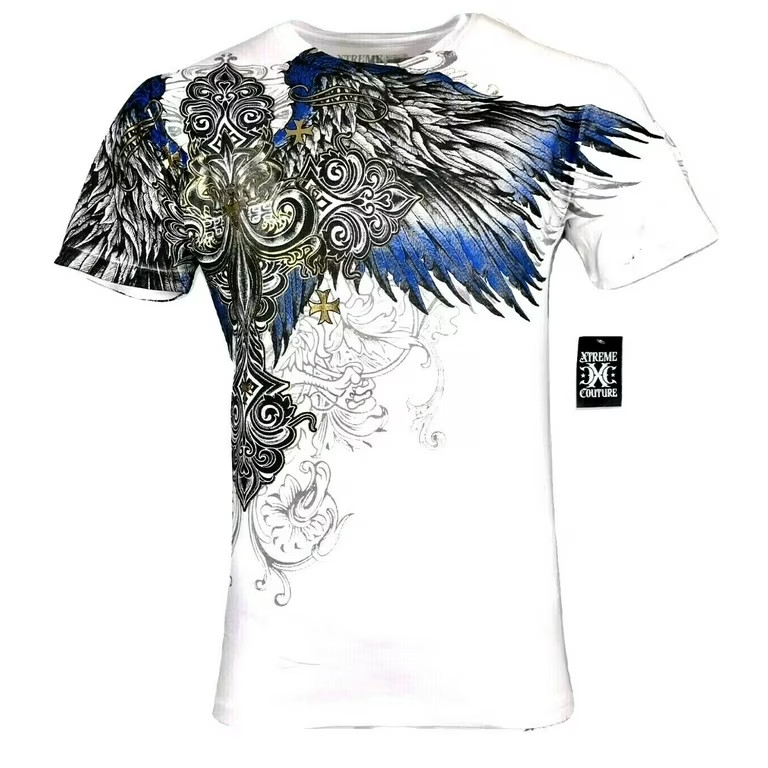 XTREME COUTURE by AFFLICTION White ENSIGN Short Sleeve Slim Fit Mens T-shirt NWT gallery