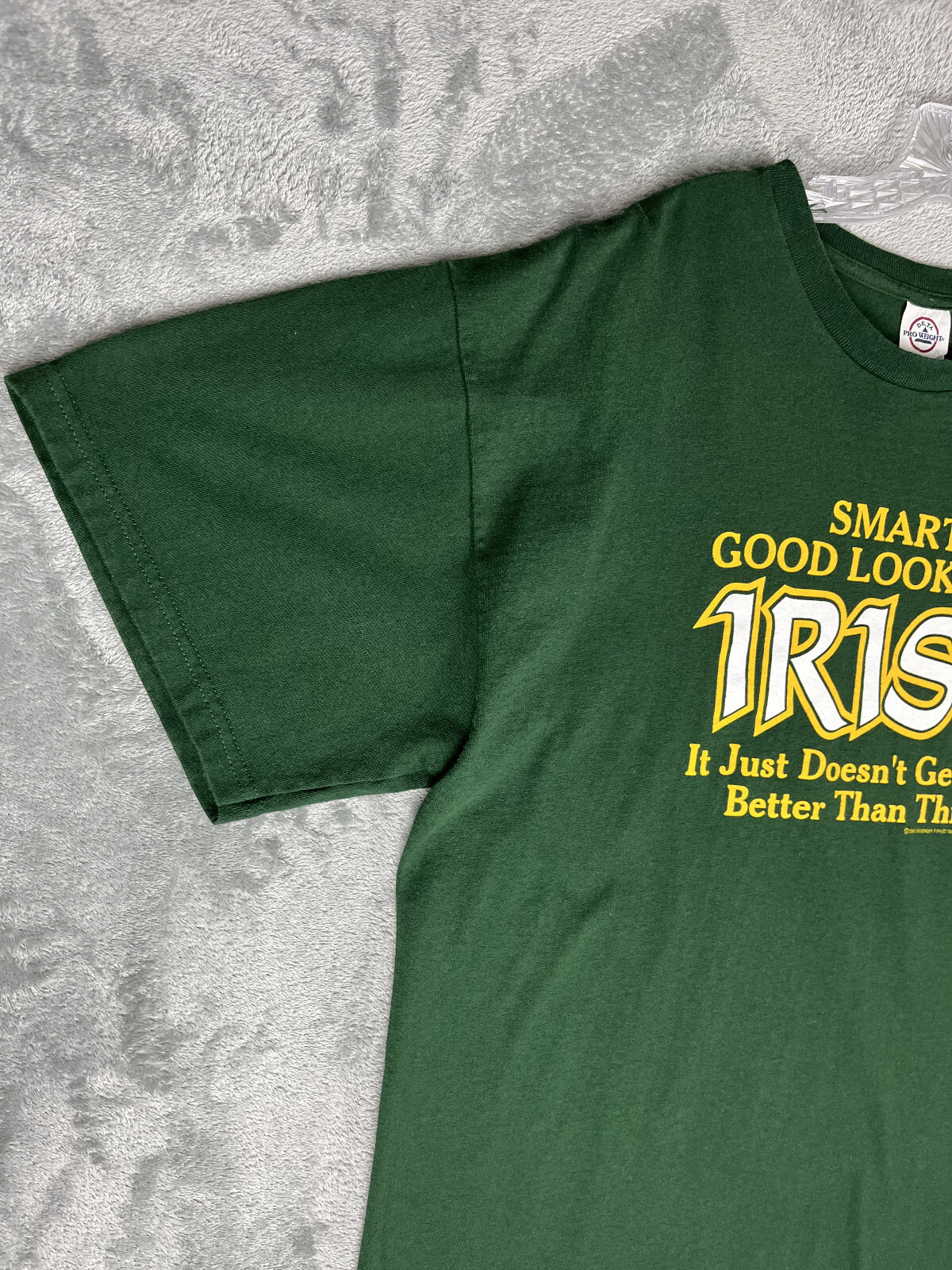Vintage Y2K Smart Good Looking Irish Graphic Tee XL Humor Funny Novelty Crew gallery