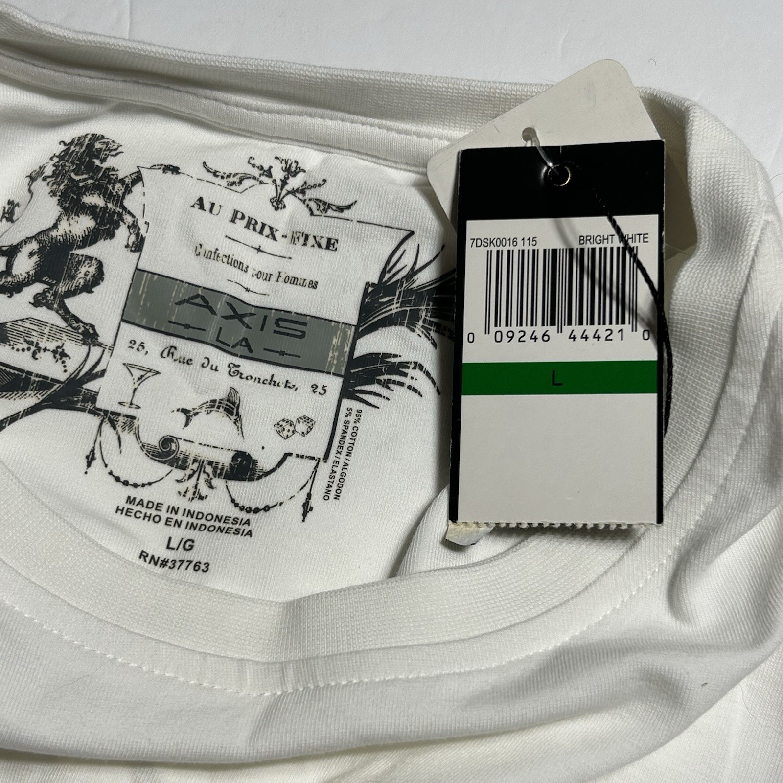 Axis LA Mens White T-Shirt Size Large NWT gallery