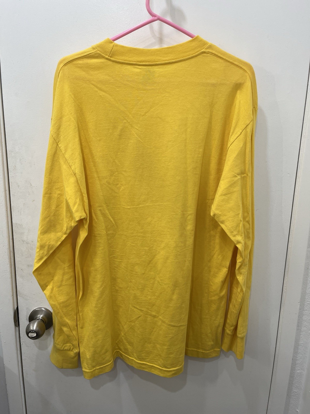 Vintage Reverse Flash DC Comics Logo Graphic Yellow Long Sleeve Shirt Men’s L gallery