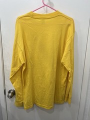 Vintage Reverse Flash DC Comics Logo Graphic Yellow Long Sleeve Shirt Men’s L