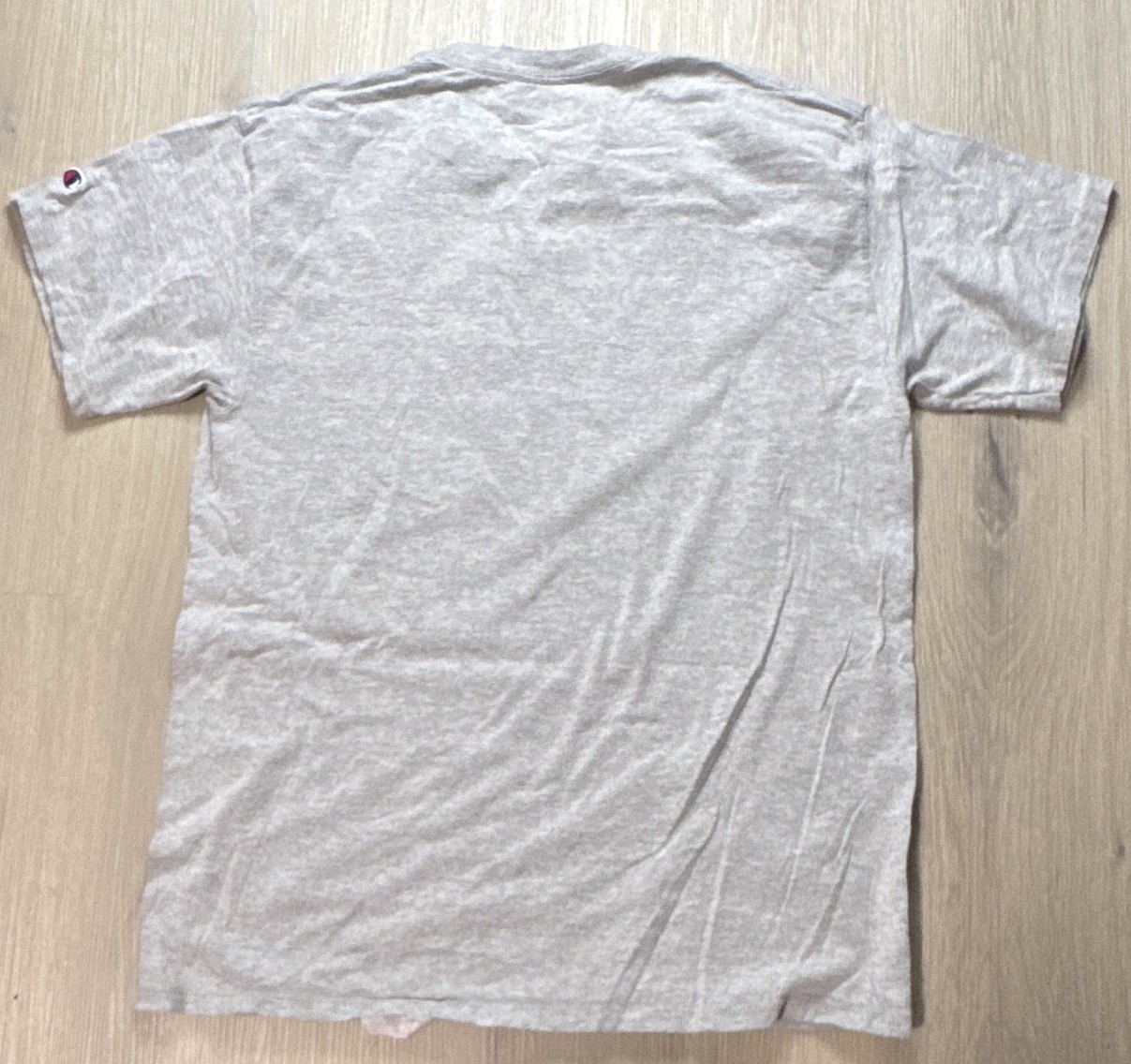 Champion Men's Gray Logo Graphic Print T-Shirt Crew Neck Short Sleeve Size M gallery