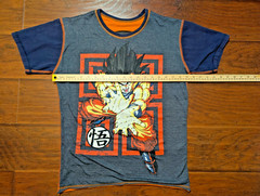 Dragon Ball Reversible Inside Out Double Sided Shirt Medium 19″ x 25″ Son Goku