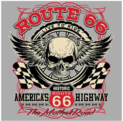 BIKER T-SHIRT-ROUTE 66-LIVE TO RIDE-AMERICA'S HIGHWAY gallery