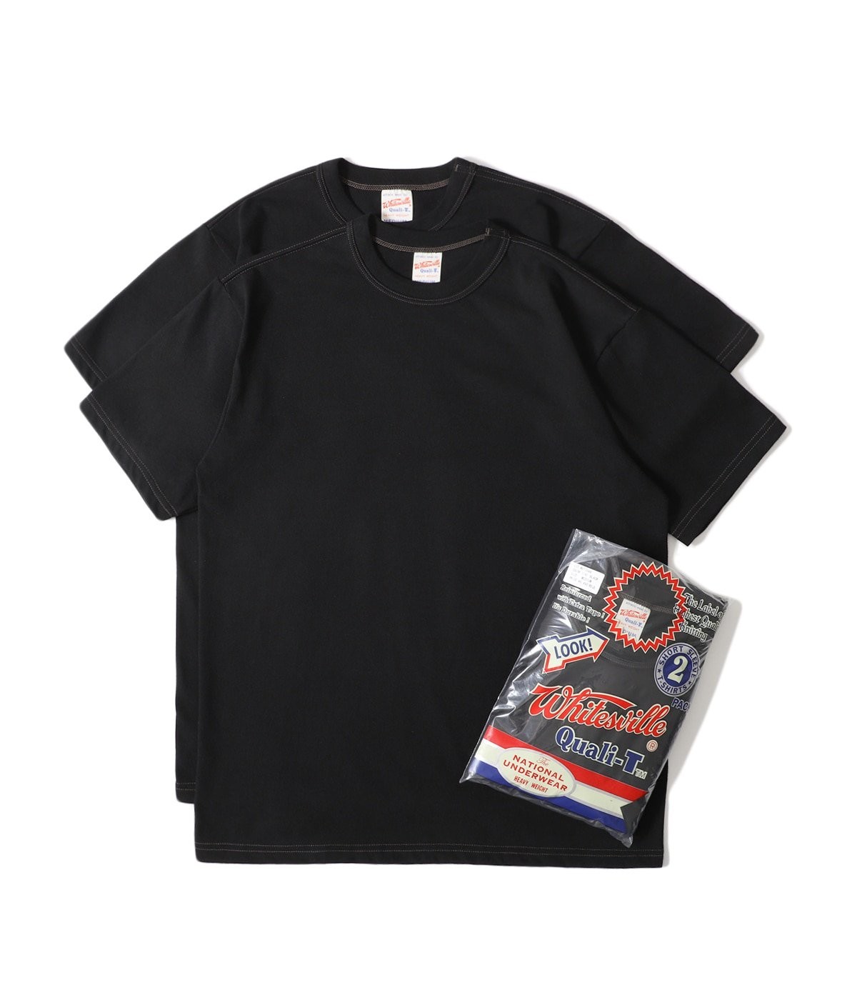 Whitesville WV73544 2-PACK T-SHIRT Black Size M L XL XXL Men's Made in Japan gallery