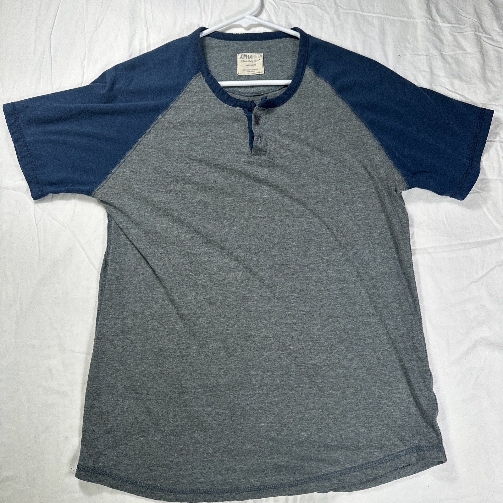 Grey And Blue Alpha Beta Short Sleeve Shirt Medium gallery