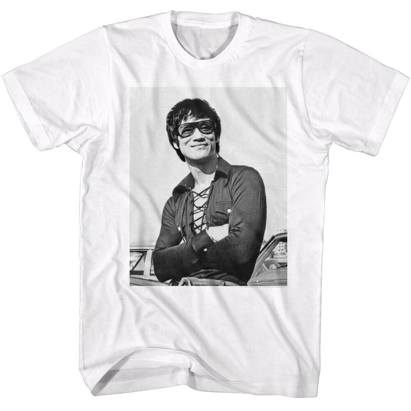 Bruce Lee Martial Arts Legend Smiling Sunglass Photo Men’s T Shirt