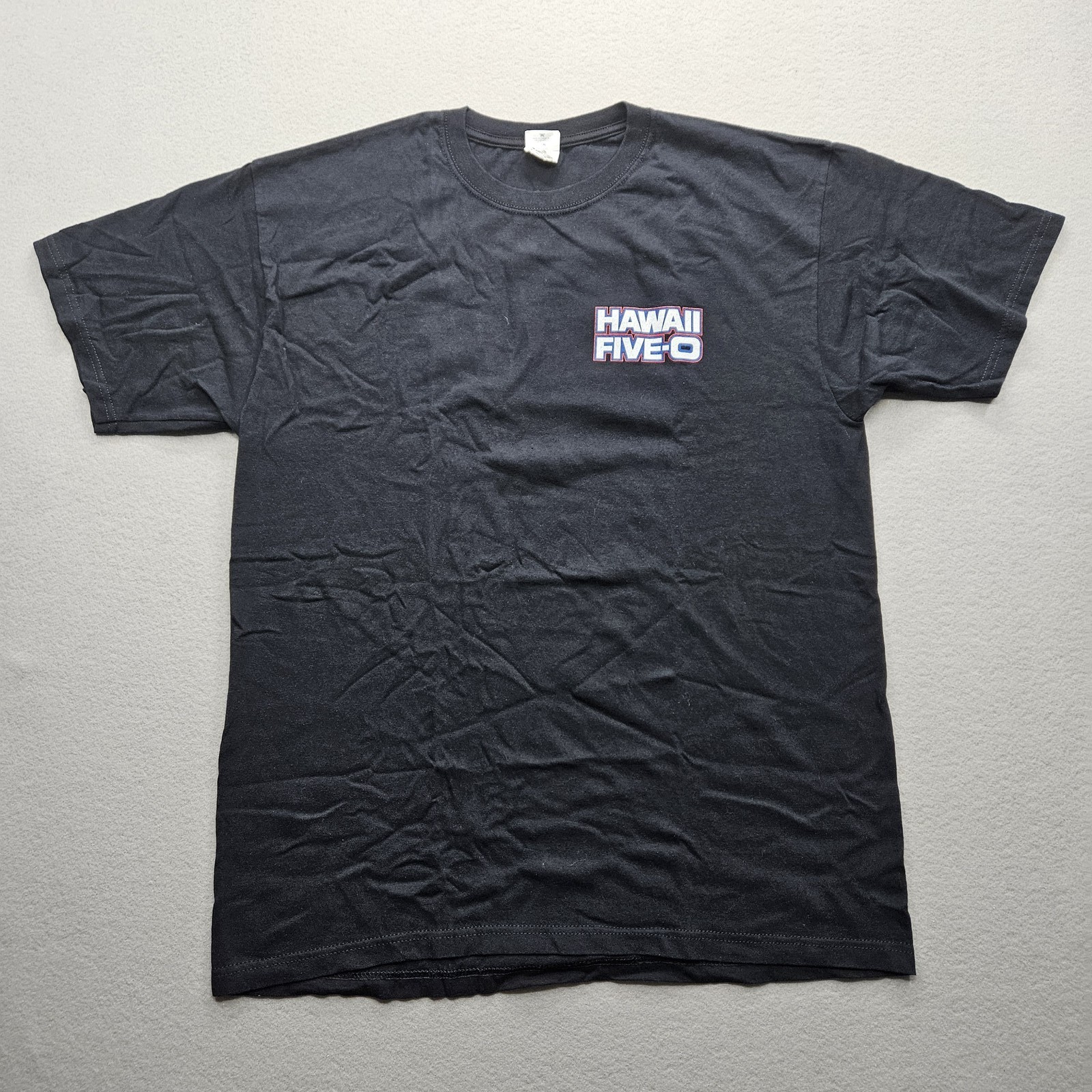 Anvil Men's Size Extra Large Black Hawaii Five-O Graphic T-Shirt gallery