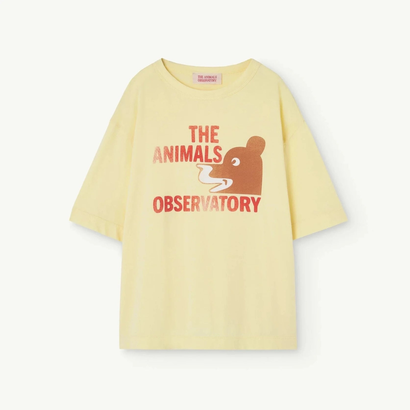 THE ANIMALS OBSERVATORY Kids Soft Yellow Bear Rooster Oversize T-Shirt – 4Y/6Y