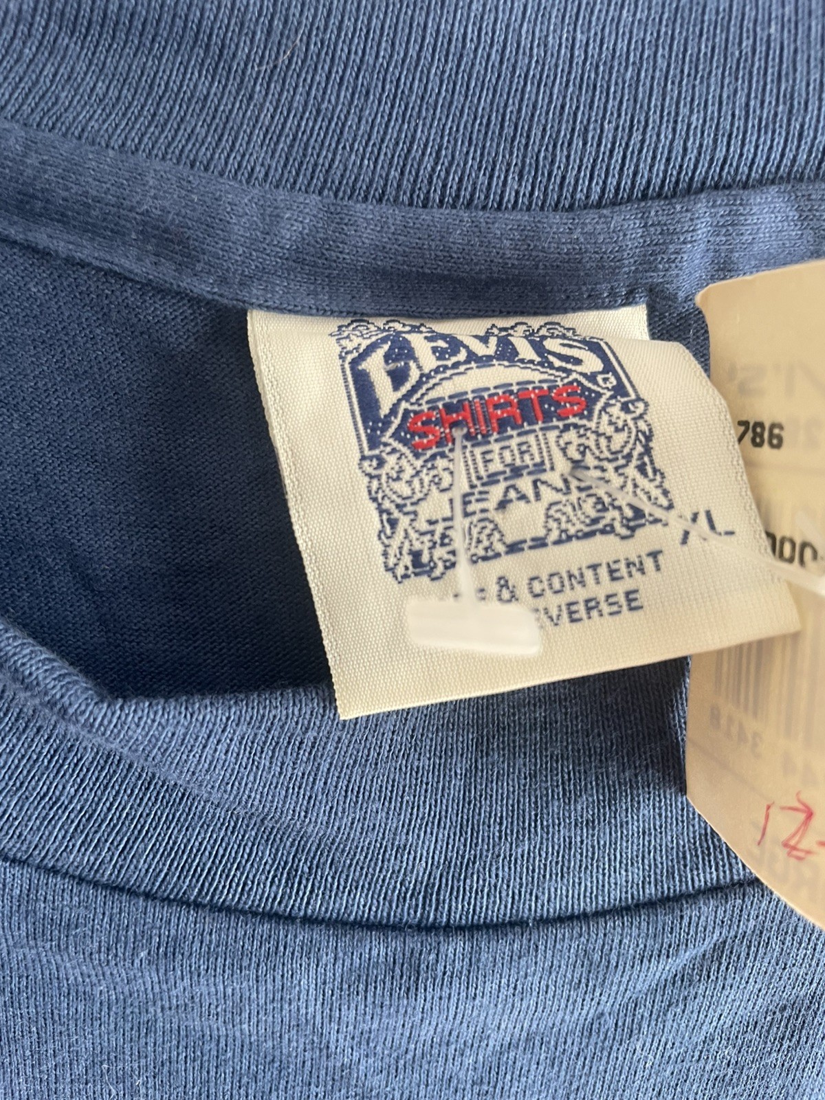 Levis Jeans Overalls 90s Vintage USA Workwear Graphic Tee Blue XL Deadstock gallery