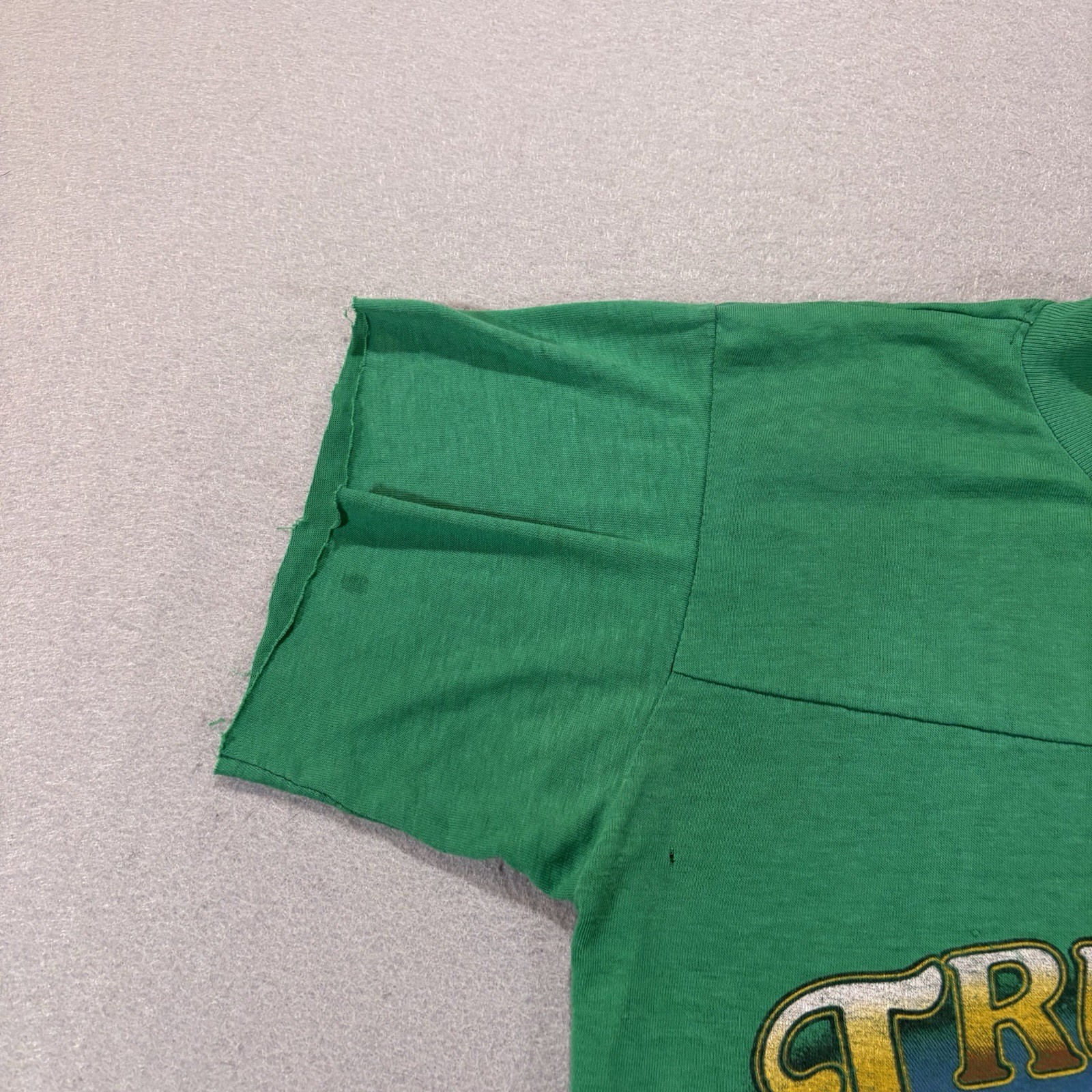 Vintage 80s Paper Thin Trucker T Shirt Green Sz M Rig USA Trucking Tee gallery