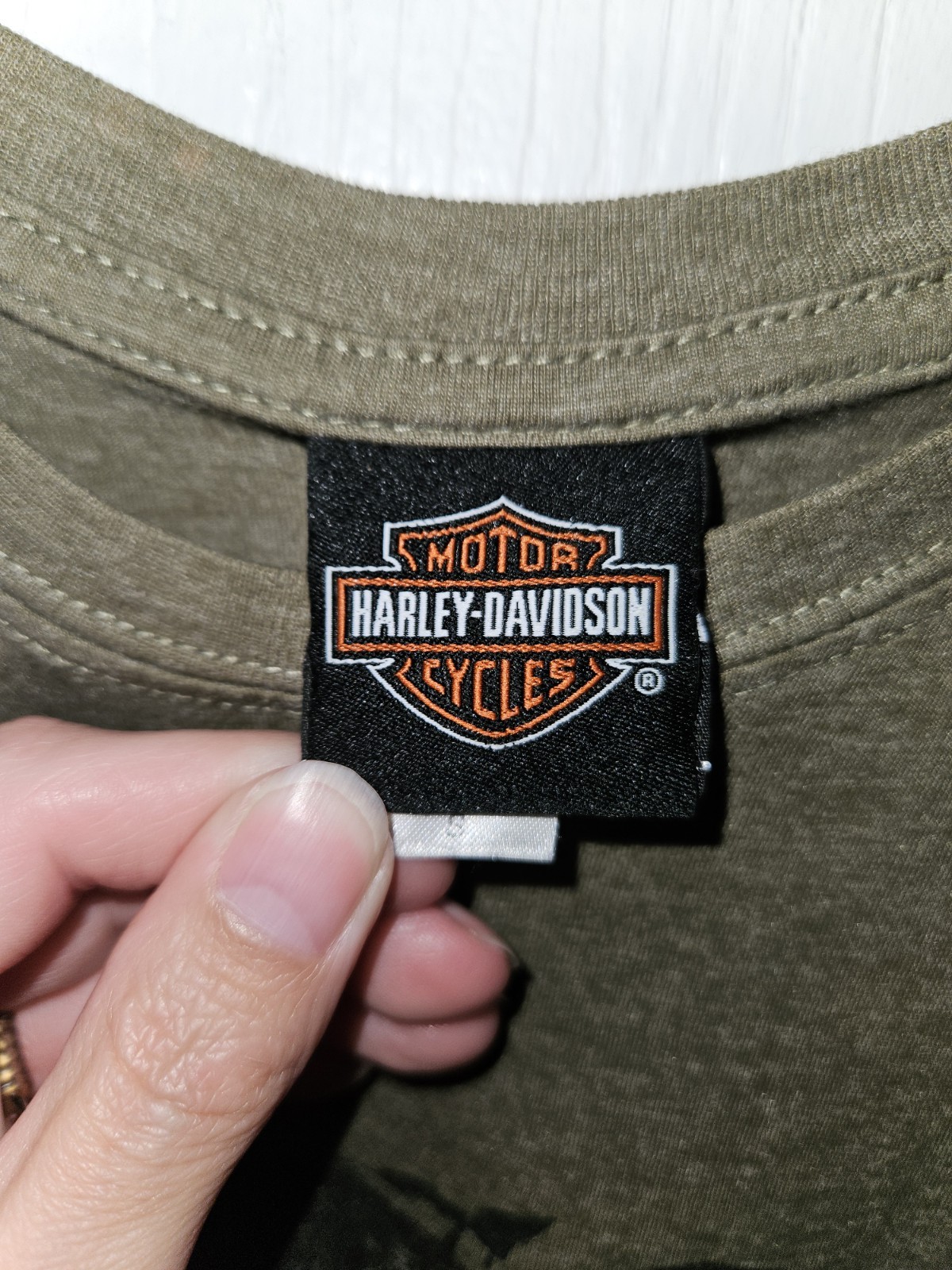 Harley-Davidson Men's Precisely Poly-Blend Short Sleeve T-Shirt, Military Green gallery