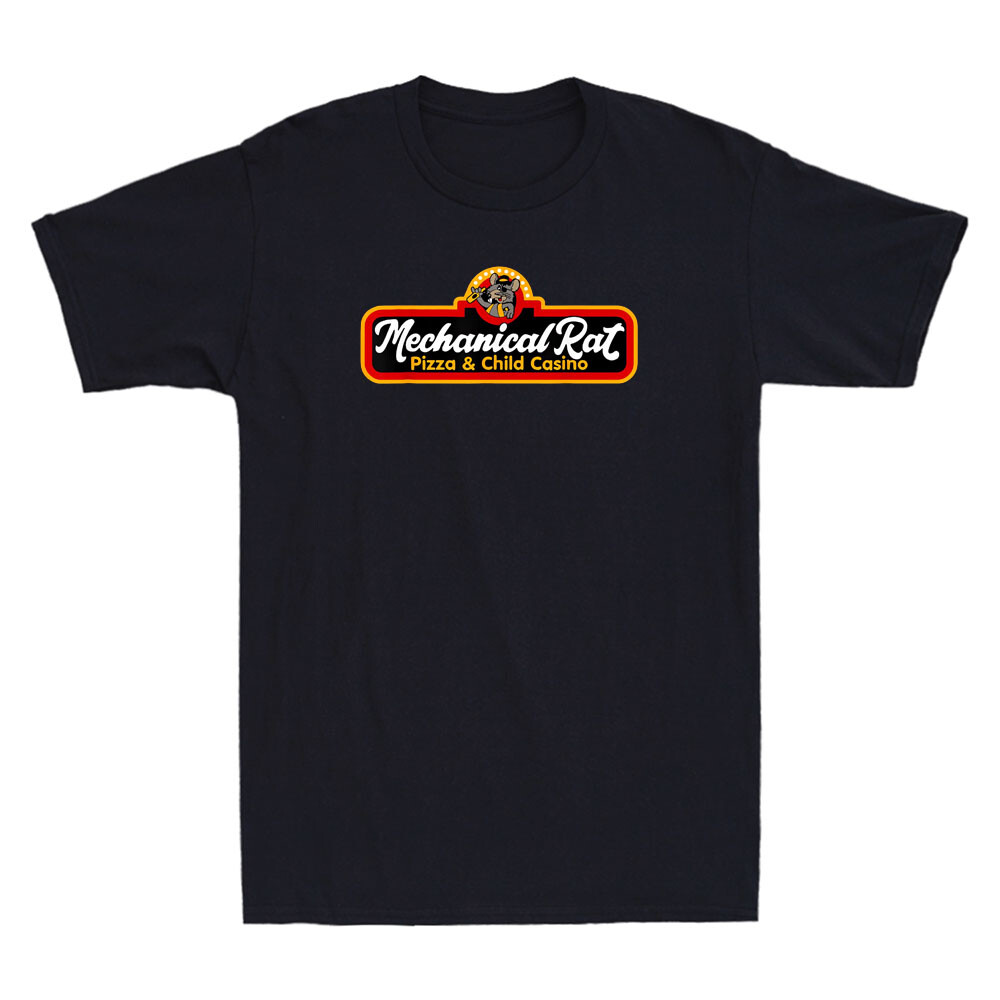 Mechanical Rat Pizza & Child Casino Funny Rat Graphic Men's Short Sleeve T-Shirt gallery