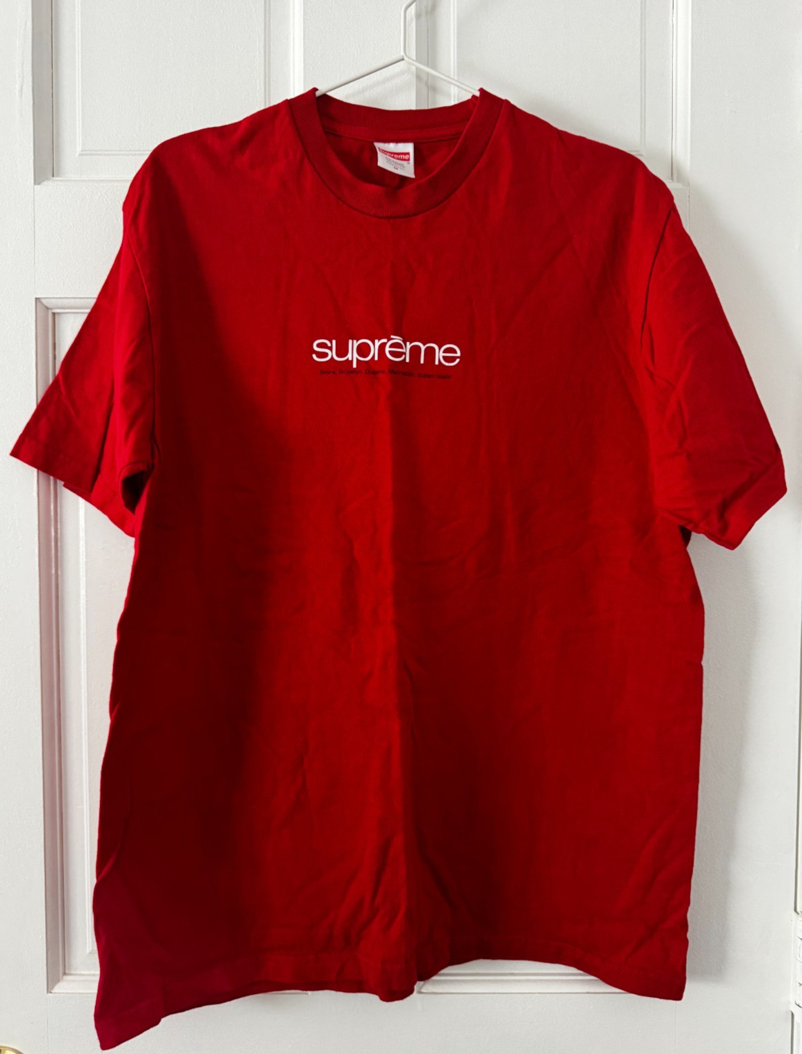 SUPREME New York City Five Boroughs Medium Red T-Shirt | SS21 gallery