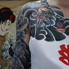 Mens Tank Top Japanese Ghost Pattern Printed Sleeveless Summer Tattoo T-Shirts