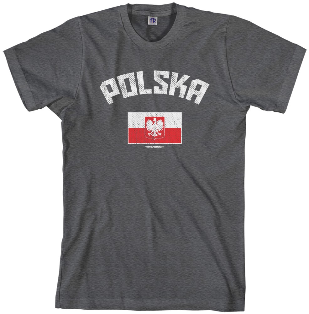 Threadrock Men’s Polska Polish Flag T-shirt Poland Pride