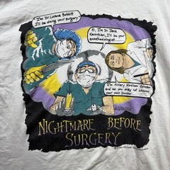 Vintage 90s Nightmare Before Surgery Hillary Clinton Kevorkian T Shirt Size XL