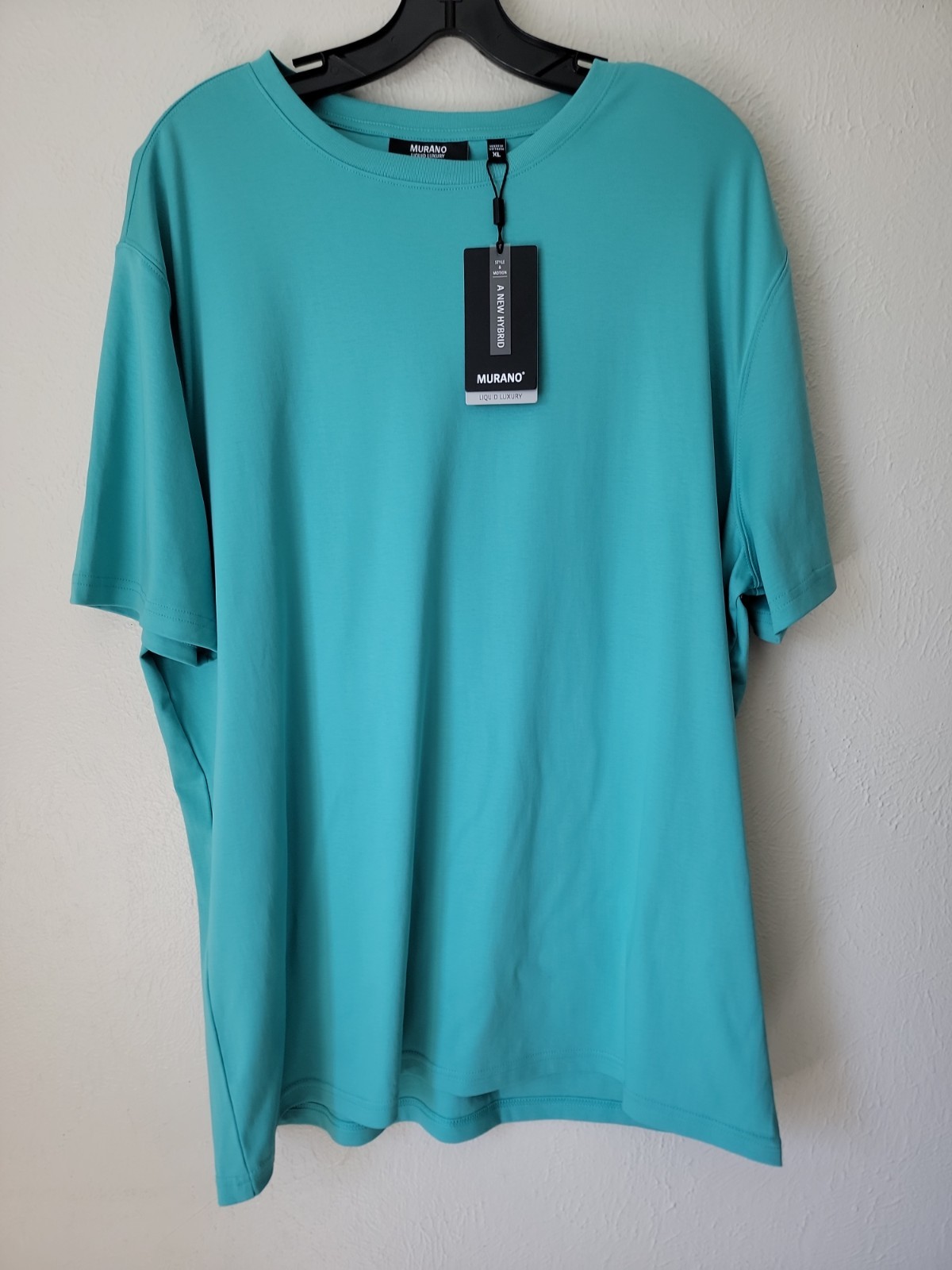 Murano Liquid Luxury Hybrid T Shirt Mens XL Aqua Blue
