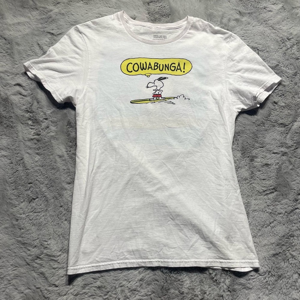 Peanuts Snoopy Cowabunga Surfing Graphic T-Shirt