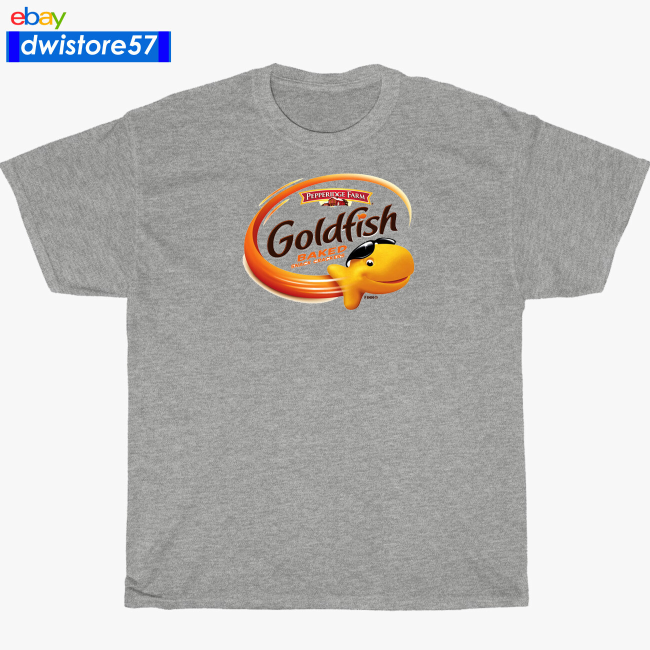 New Goldfish Food Snack Logo Black/Navy/White/Grey Men's T-Shirt S-5XL gallery