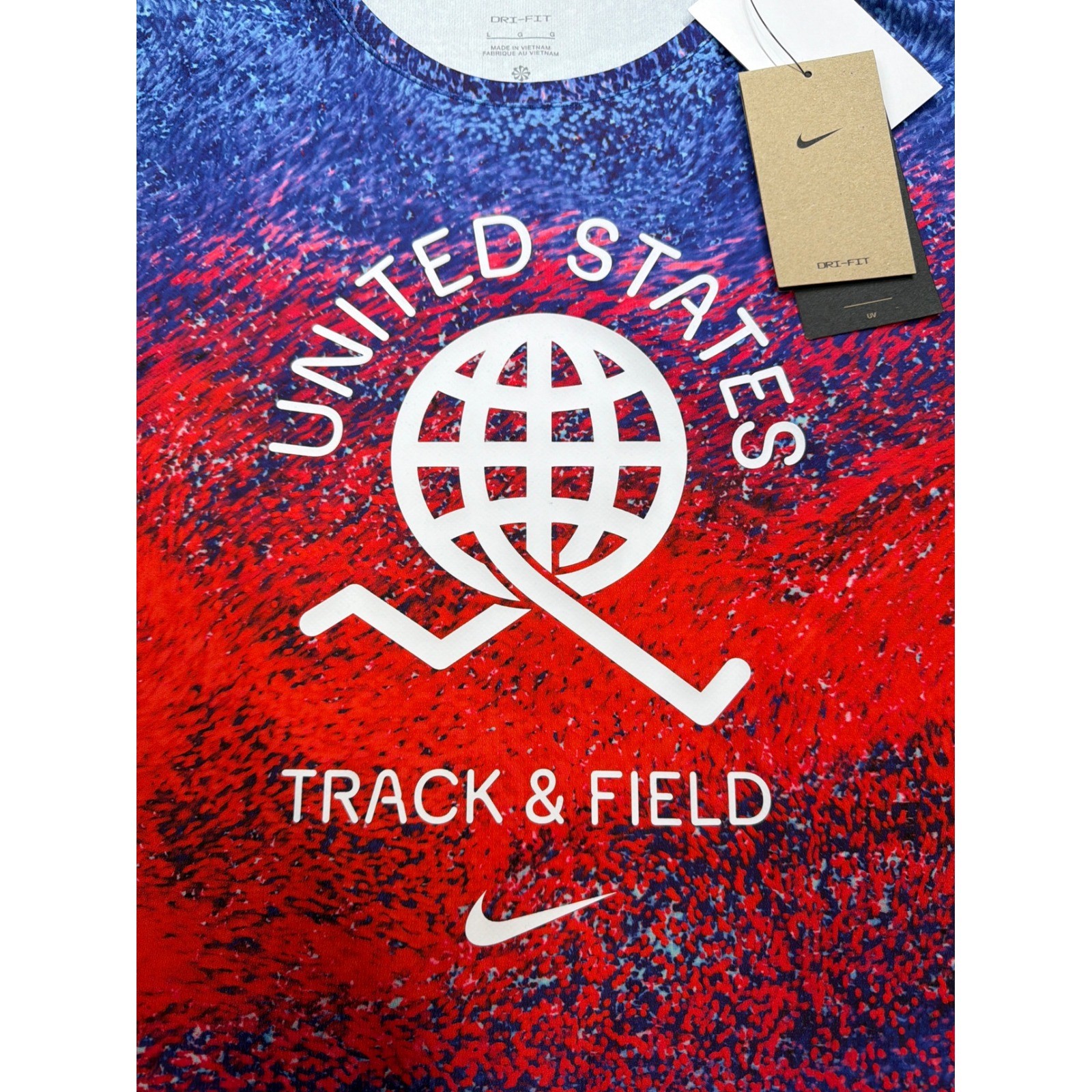 Nike Men's Dri-FIT Running T-Shirt USA Miler FJ3411-635 Track Size Large NWT gallery