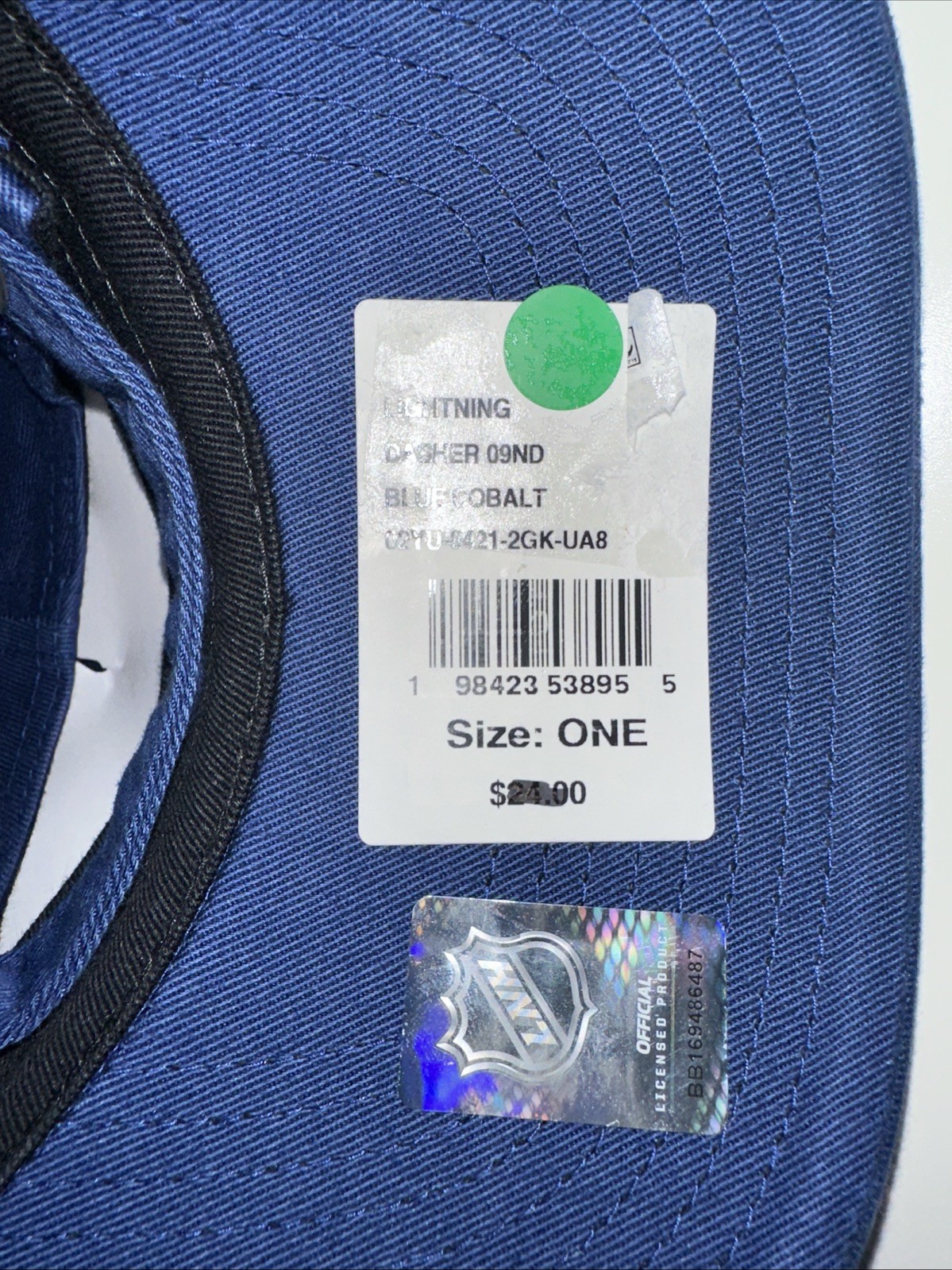 NWT NHL Women's Tampa Bay Lightning Dasher Cobalt Blue Adjustable Strap Back Hat gallery