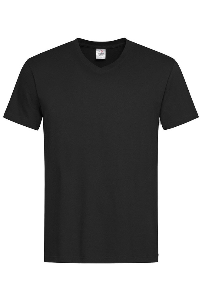 Stedman Cotton V-Neck TShirt Plain Basic Short Sleeve Vee T-Shirt Tee S-3XL