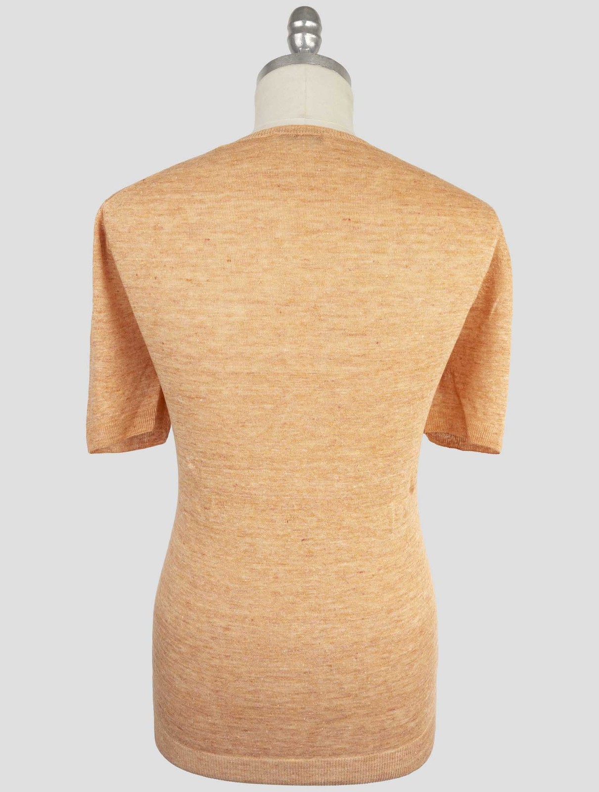 NEW GRAN SASSO ORANGE LINEN T-SHIRT US 46 - EU 56 G4S77 gallery
