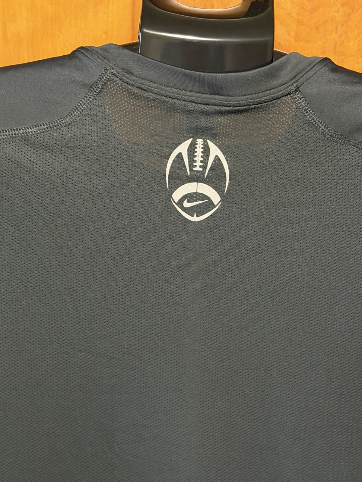 Nike Football Dri-Fit Shirt Mens Large Gray Vertical Graphic Tee gallery