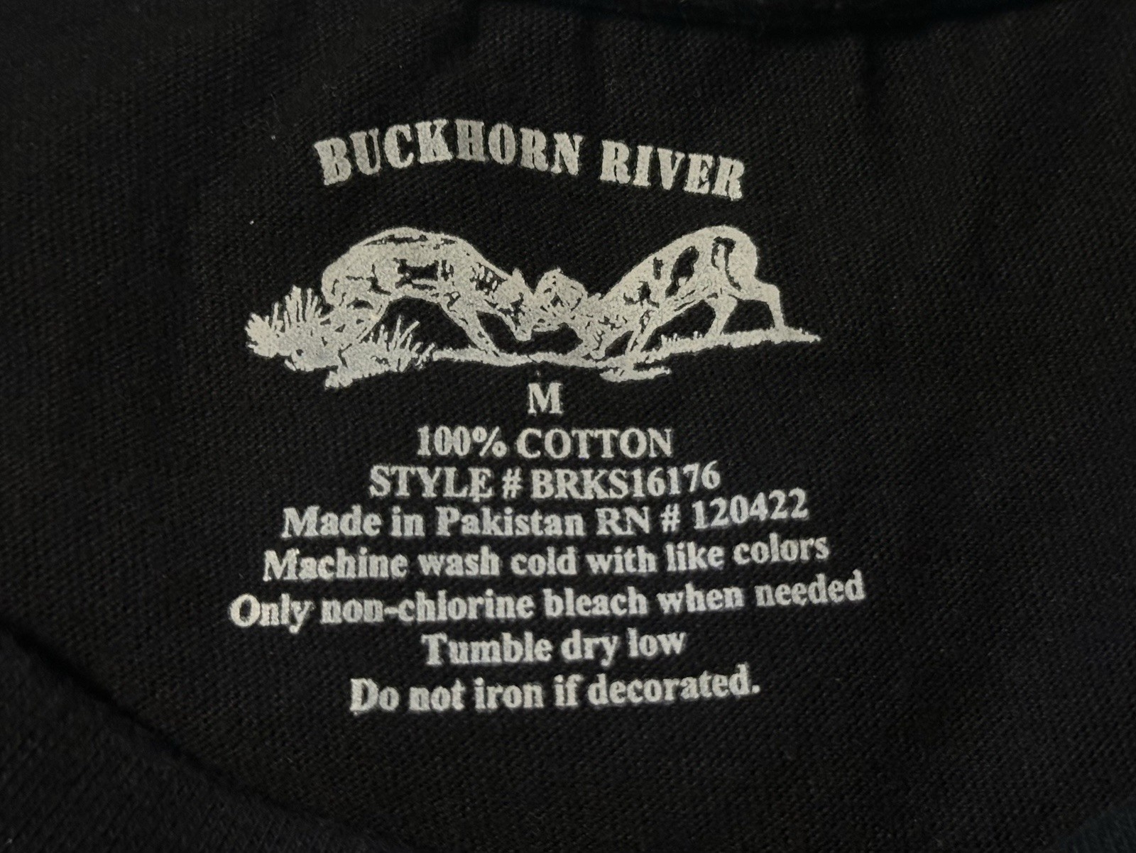 Buckhorn River USA Flag Eagle Graphic Tee Men M Black Crew Neck Cotton BRKS16176 gallery