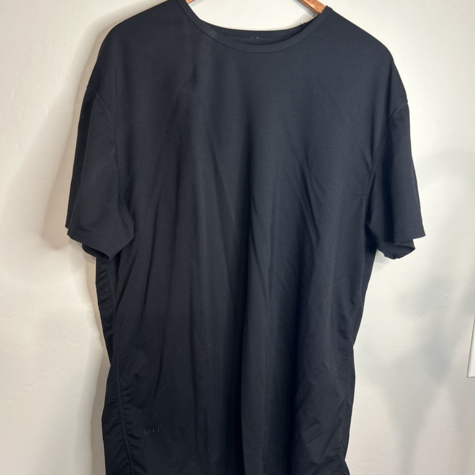 Mens BYLT Drop Cut Basics Short Sleeve T Shirt Black Extra Large