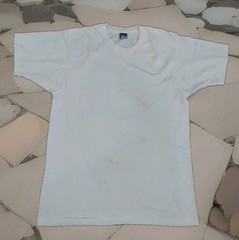 80s Vintage BVD Shirt Undershirt White Thin Combed Cotton Single Stitch L 42/44