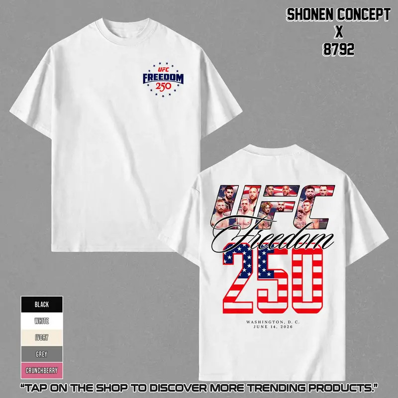 UFC Freedom 250th Anniversary T-Shirt Vintage MMA Fan Merch Bootleg USA Made gallery