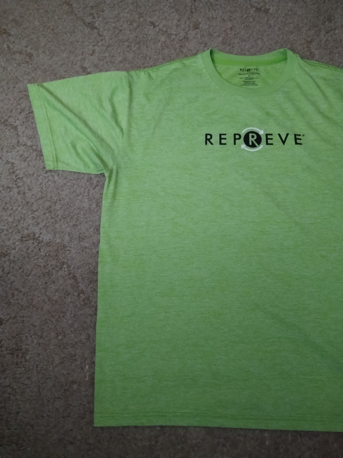 Men's Repreve Lime Green Short Sleeve T-Shirt Size XL Made In USA gallery