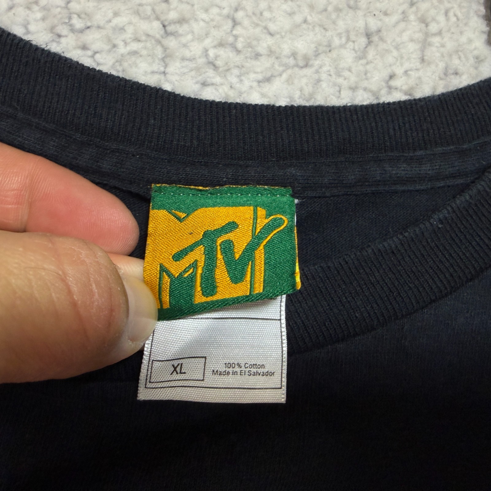 VTG The MTV Store Punk'd Logo Black Cotton Graphic T-Shirt Men's XL gallery