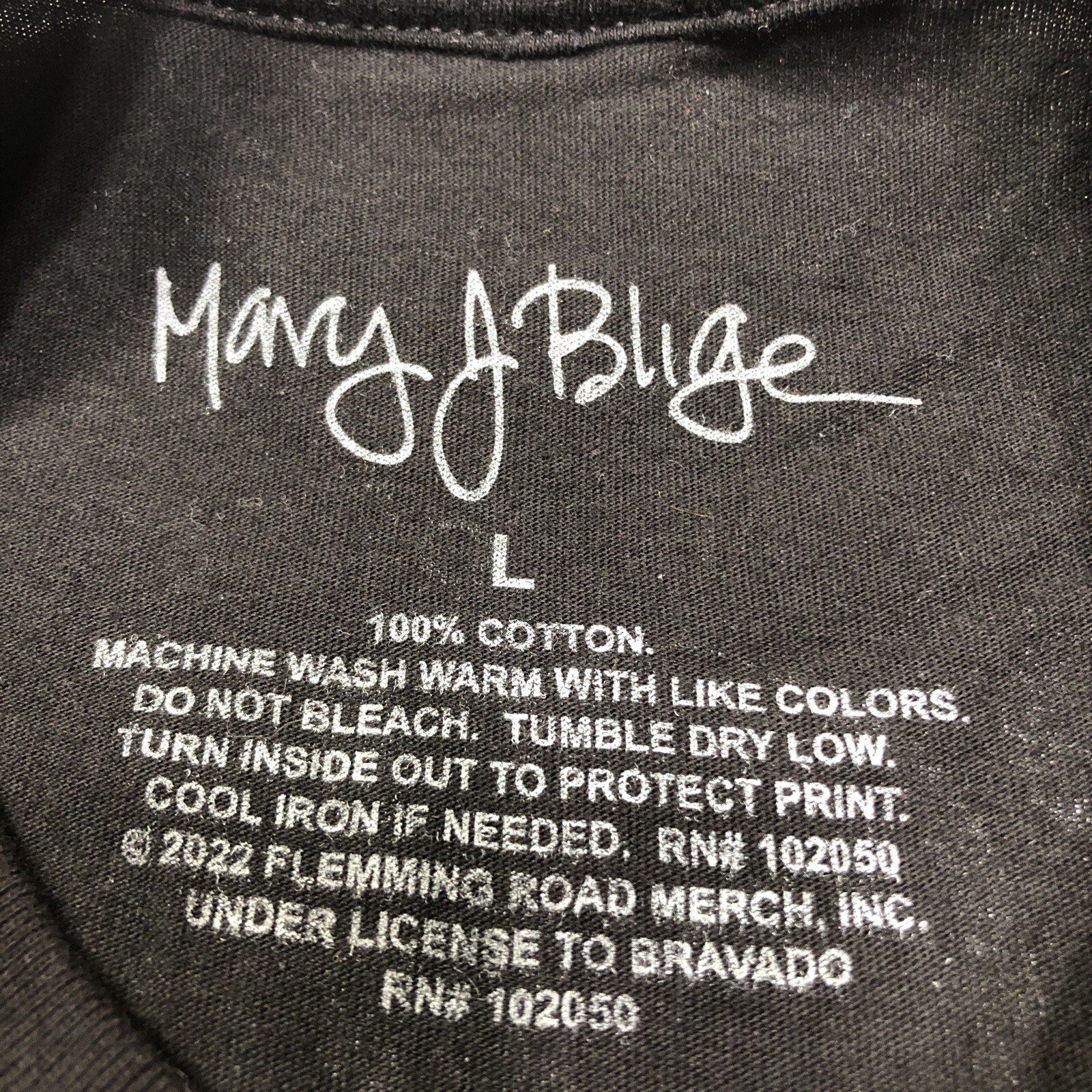 Mary J Blige Gorgeous 2022 Tour Double Sided Large Black T Shirt Concert Merch gallery