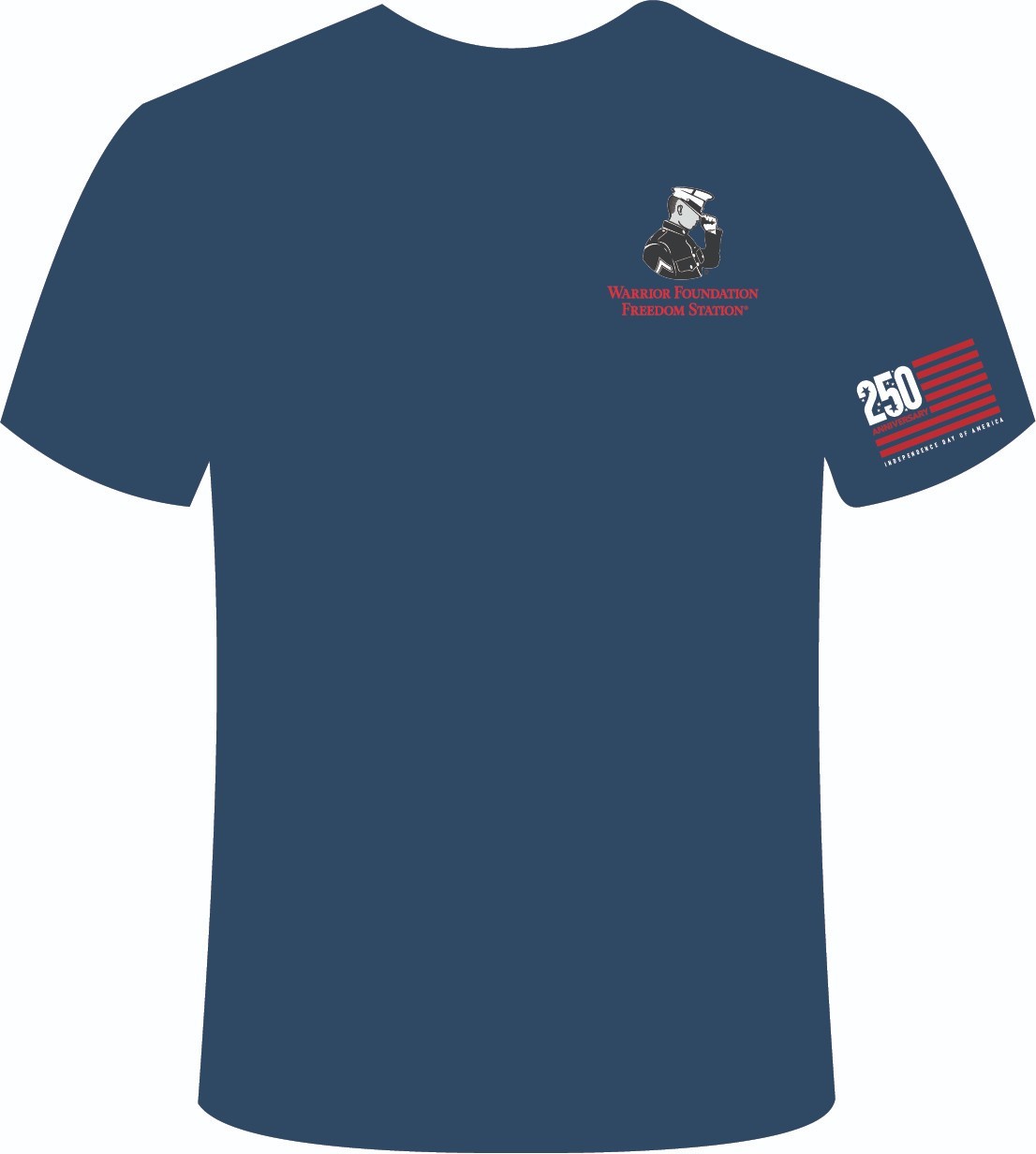 250th Anniversary Patriotic Men's Blue T-Shirt gallery