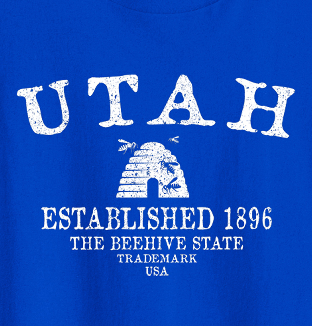 Utah Beehive UT Trademark Traditional Symbol Adult Short Sleeve Crewneck Tee gallery