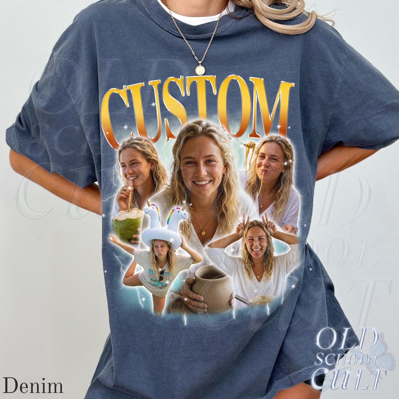 Custom Vintage Bootleg T-Shirt Personalized Photo Name Boyfriend Gift gallery