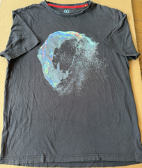 Bugatchi Uomo Men’s Regular Short Sleeve Crew Neck T-Shirt Black Graphic Print