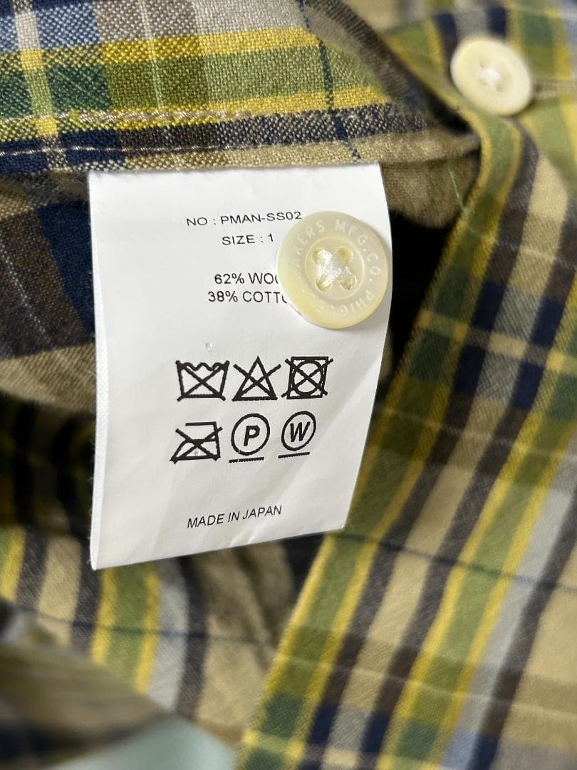 PHIGVEL 22SS Madras Check Short Sleeve Shirt Size S gallery