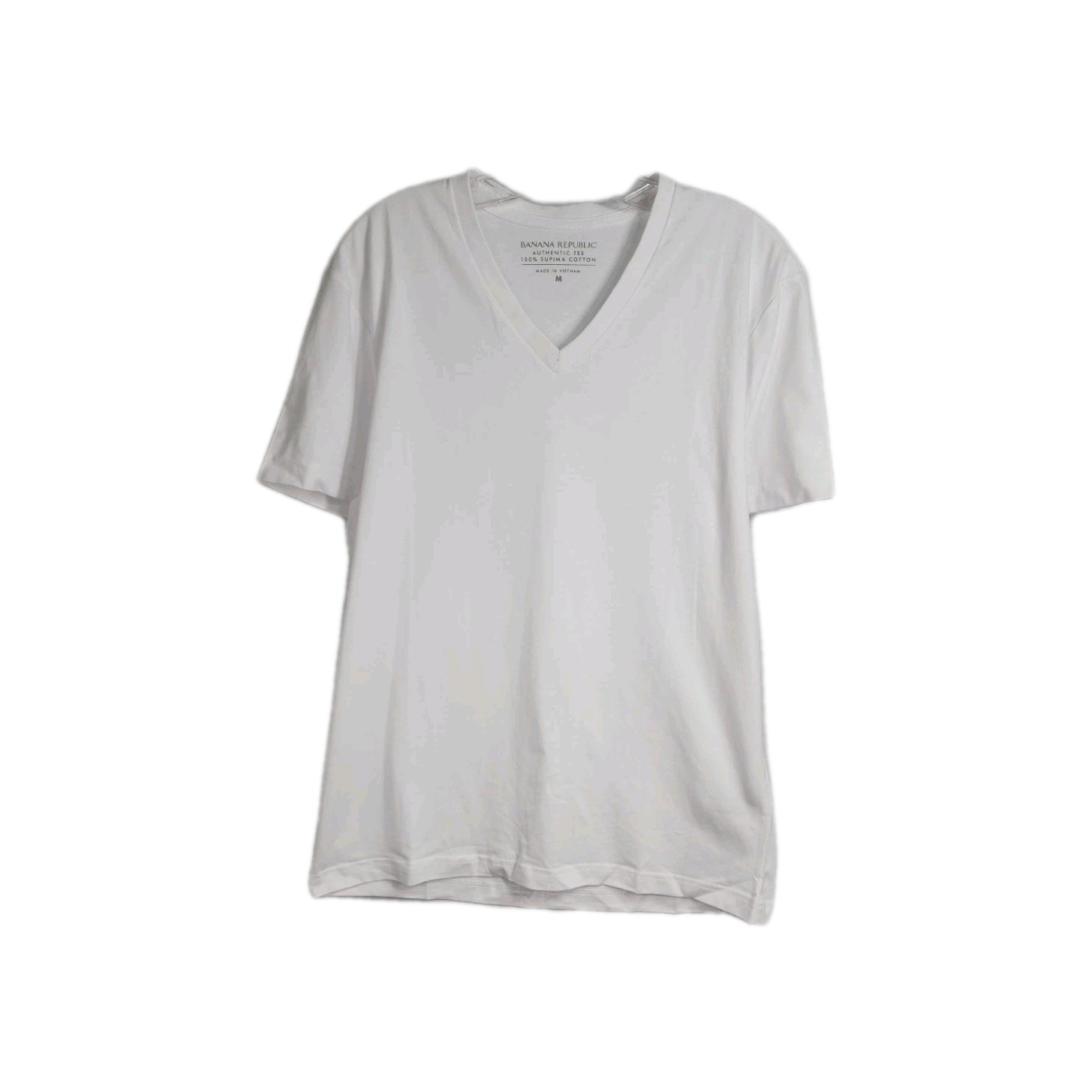 Banana Republic Mens Size Medium White Authentic Tee 100% Supima Cotton T-Shirt gallery