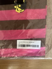 NEW Golfwang Killcat Striped Tee Sz LG Pink BRWN 10 Year Anniversary Drop 2023