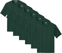 Solid Performance Military T-Shirts 100% Polyester Moisture Wicking Tee, 6-Pack