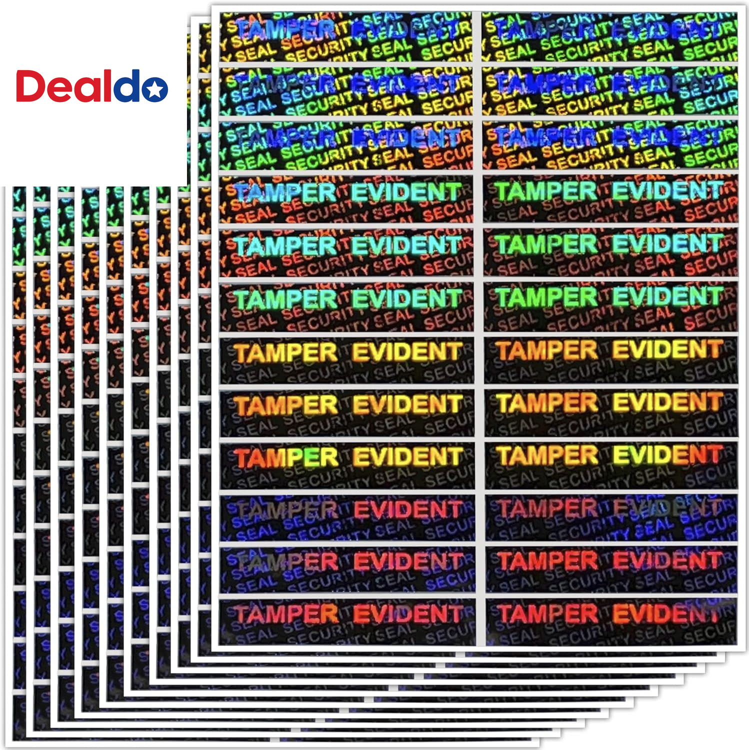 Tamper Evident Stickers Hologram Labels with Unique Sequential Number, 2.5” X 0