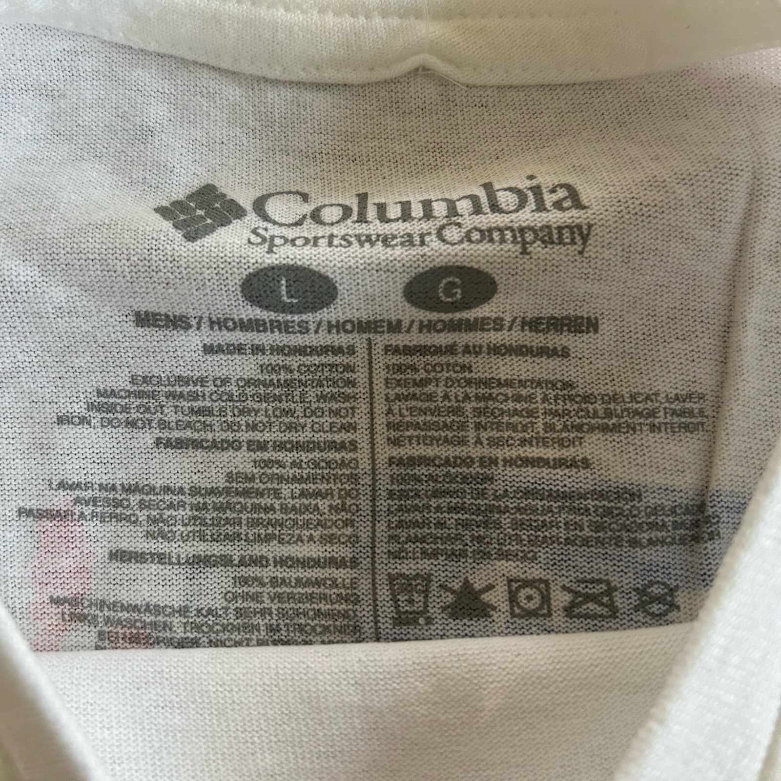 NEW Columbia Shirt Mens Sz Large White PFG Fish American Flag Fishing Outdoor gallery