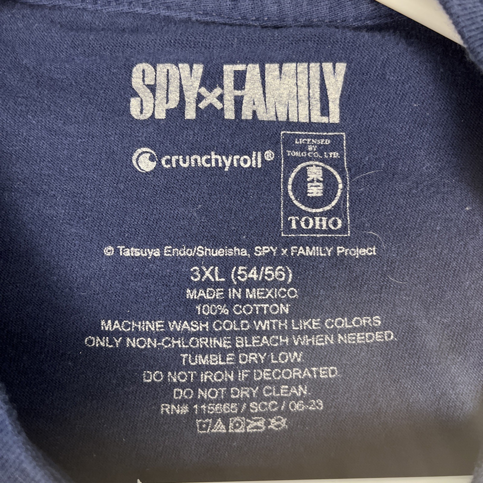 TOHO Crunchyroll SPYxFAMILY Size 3X-Large Short Sleeve T-Short baby Blue Anime gallery
