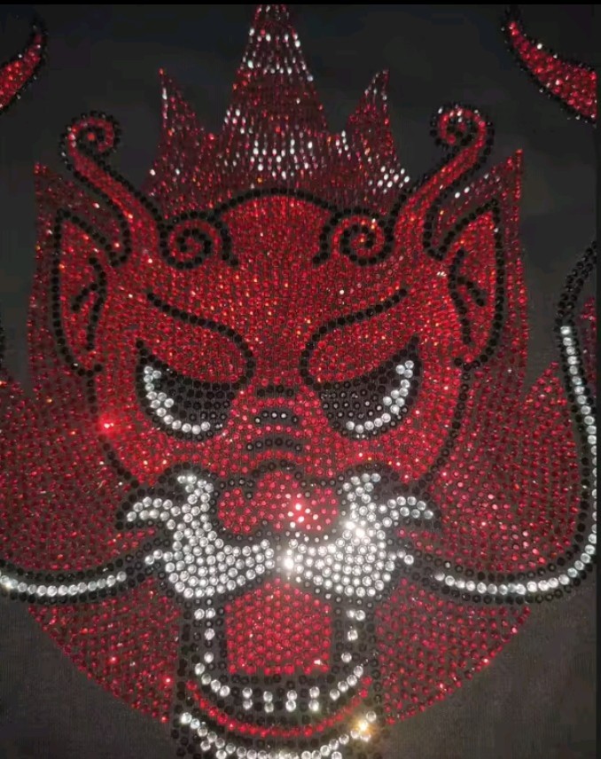 New Men Luxury Scorpion Rhinestones Fashion Black T-Shirt High Quality gallery